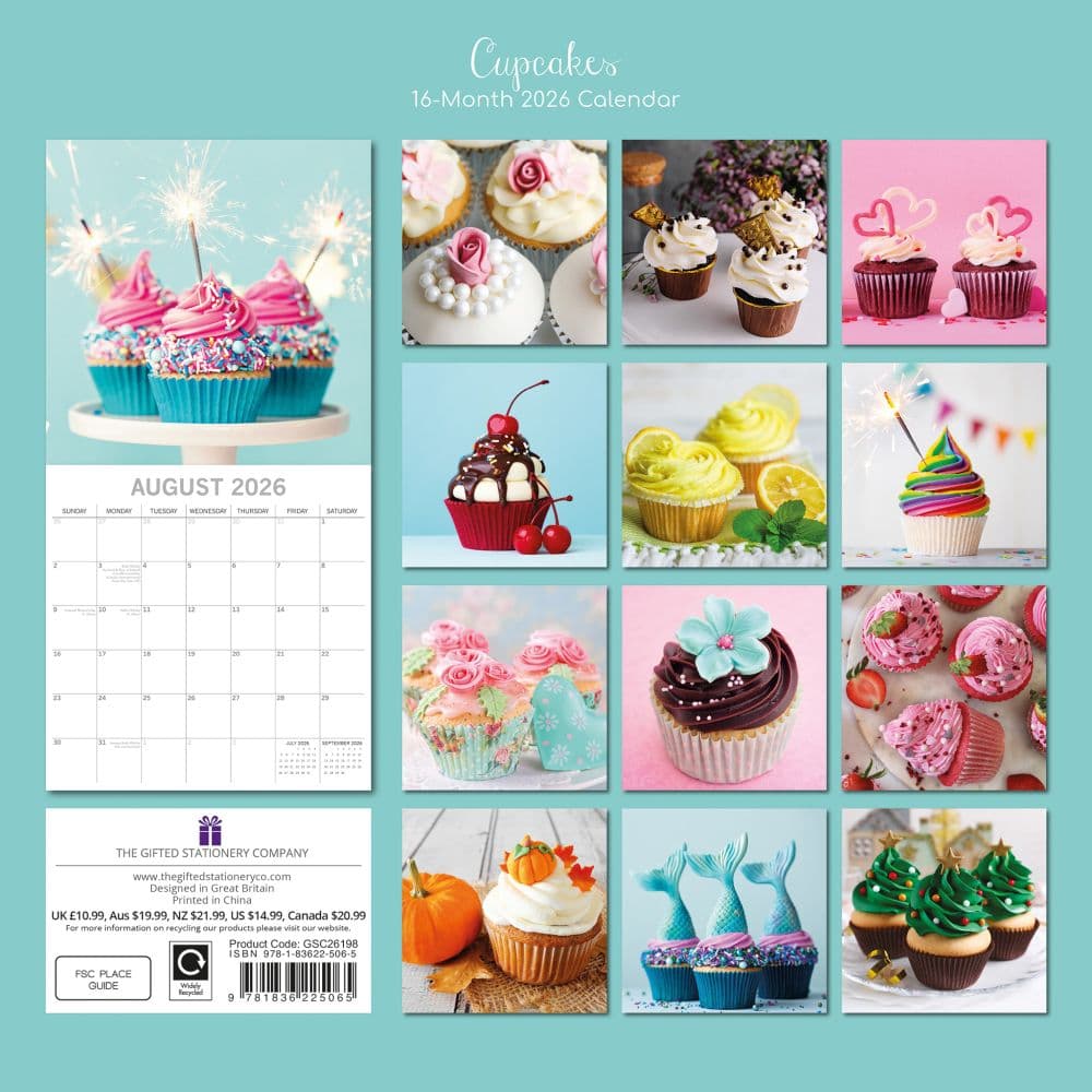 Cupcakes 2026 Wall Calendar First Alternate Image