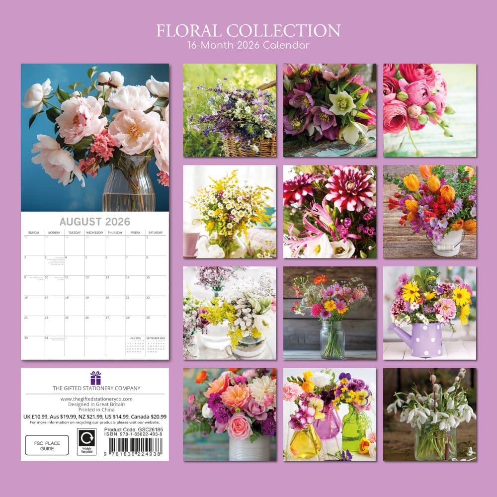 Floral Collection 2026 Wall Calendar First Alternate Image