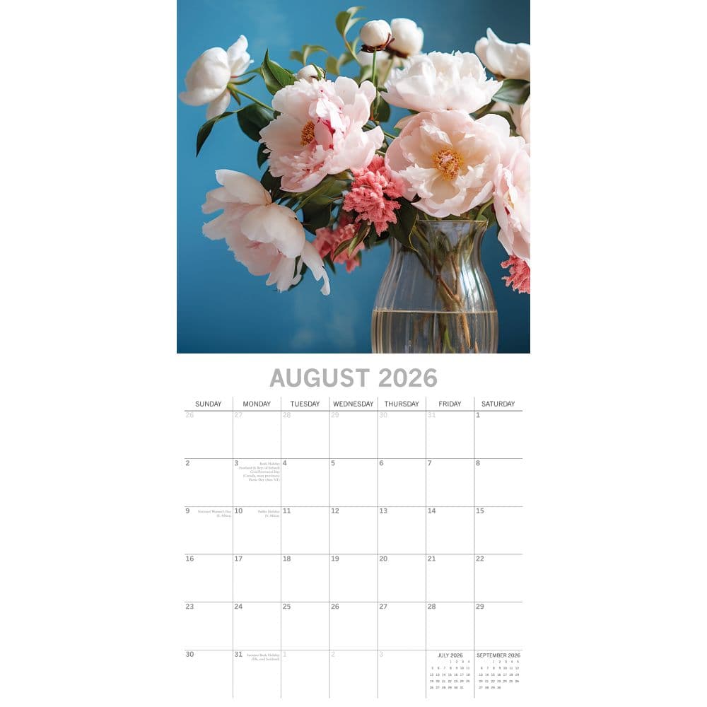 Floral Collection 2026 Wall Calendar Third Alternate Image