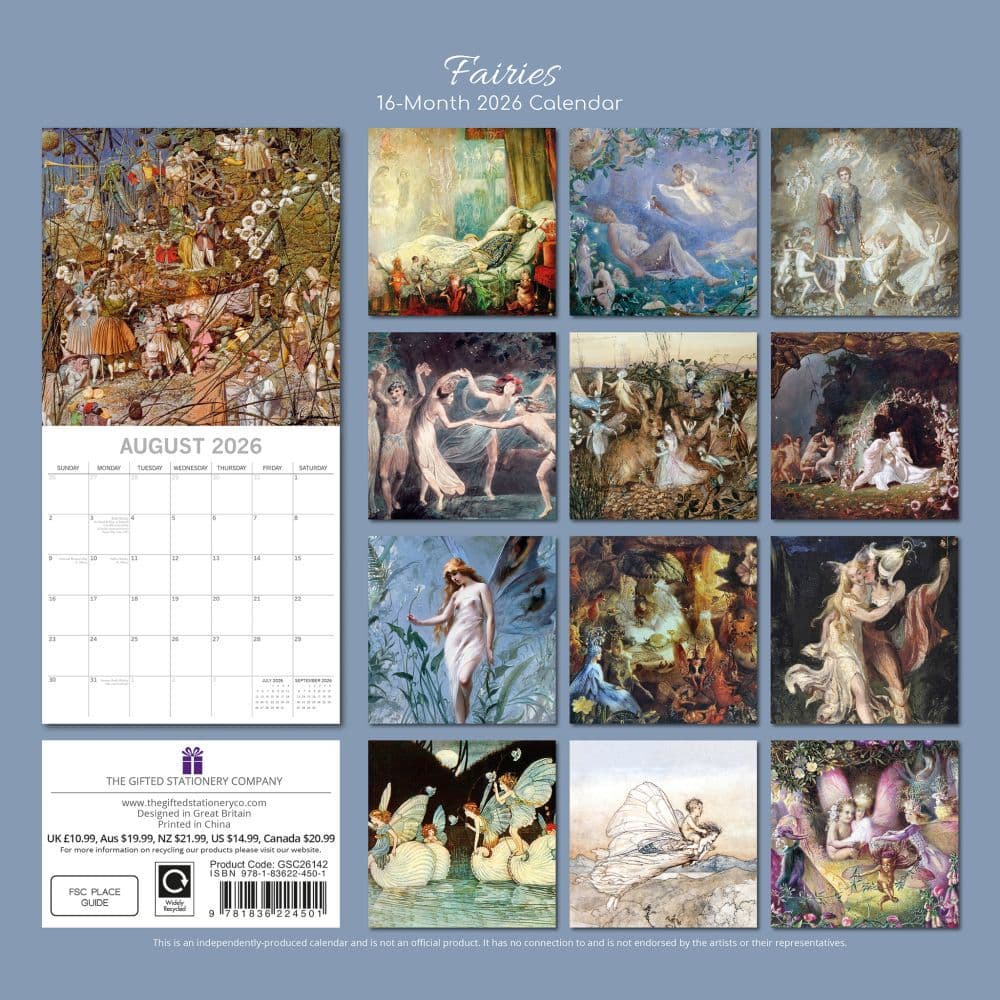 Fairies 2026 Wall Calendar First Alternate Image