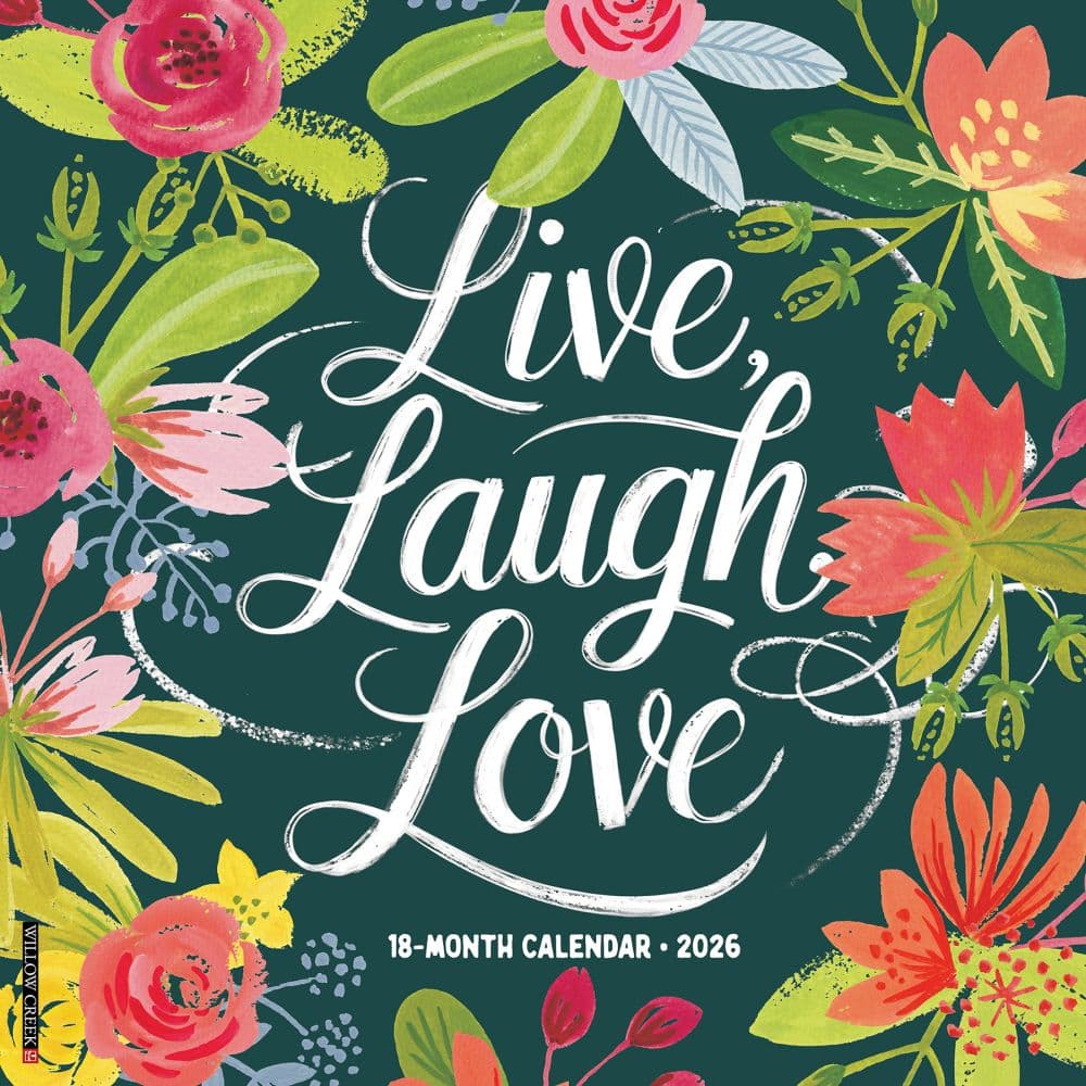 Live Laugh Love 2026 Wall Calendar Main Product Image