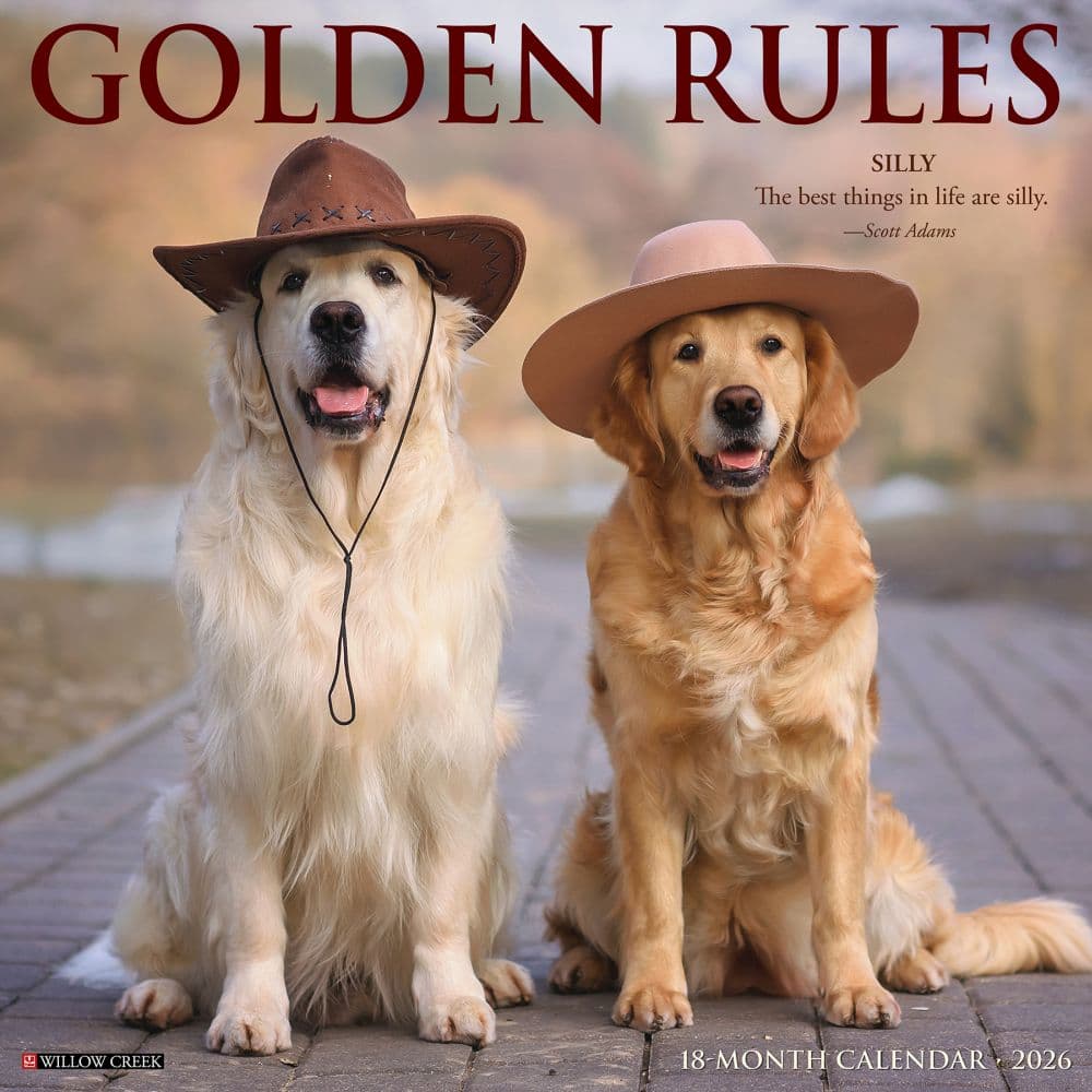 Golden Rules Just 2026 Wall Calendar Main Product Image