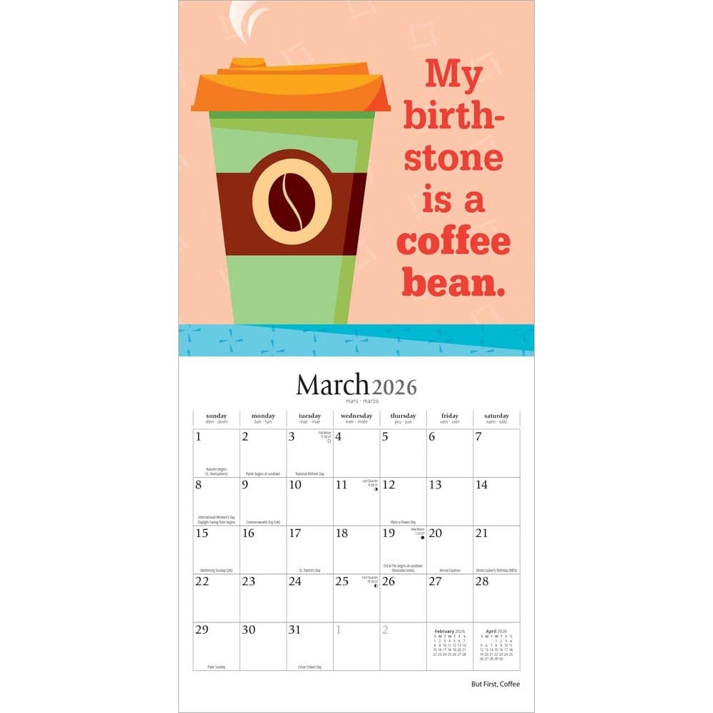But First Coffee 2026 Mini Wall Calendar - Calendars.com
