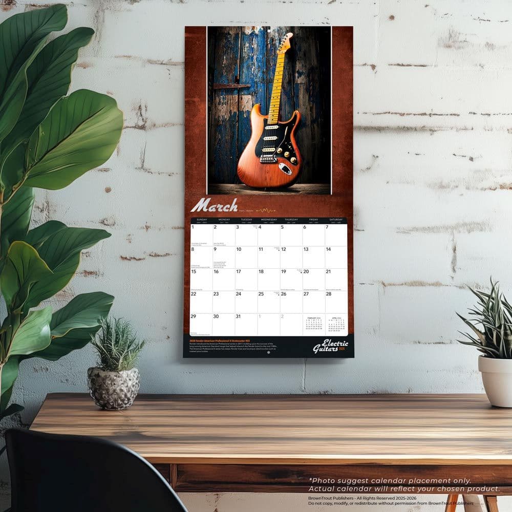 Electric Guitars 2026 Wall Calendar - Calendars.com