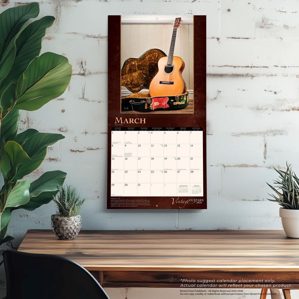 Vintage Guitars 2026 Wall Calendar - Calendars.com