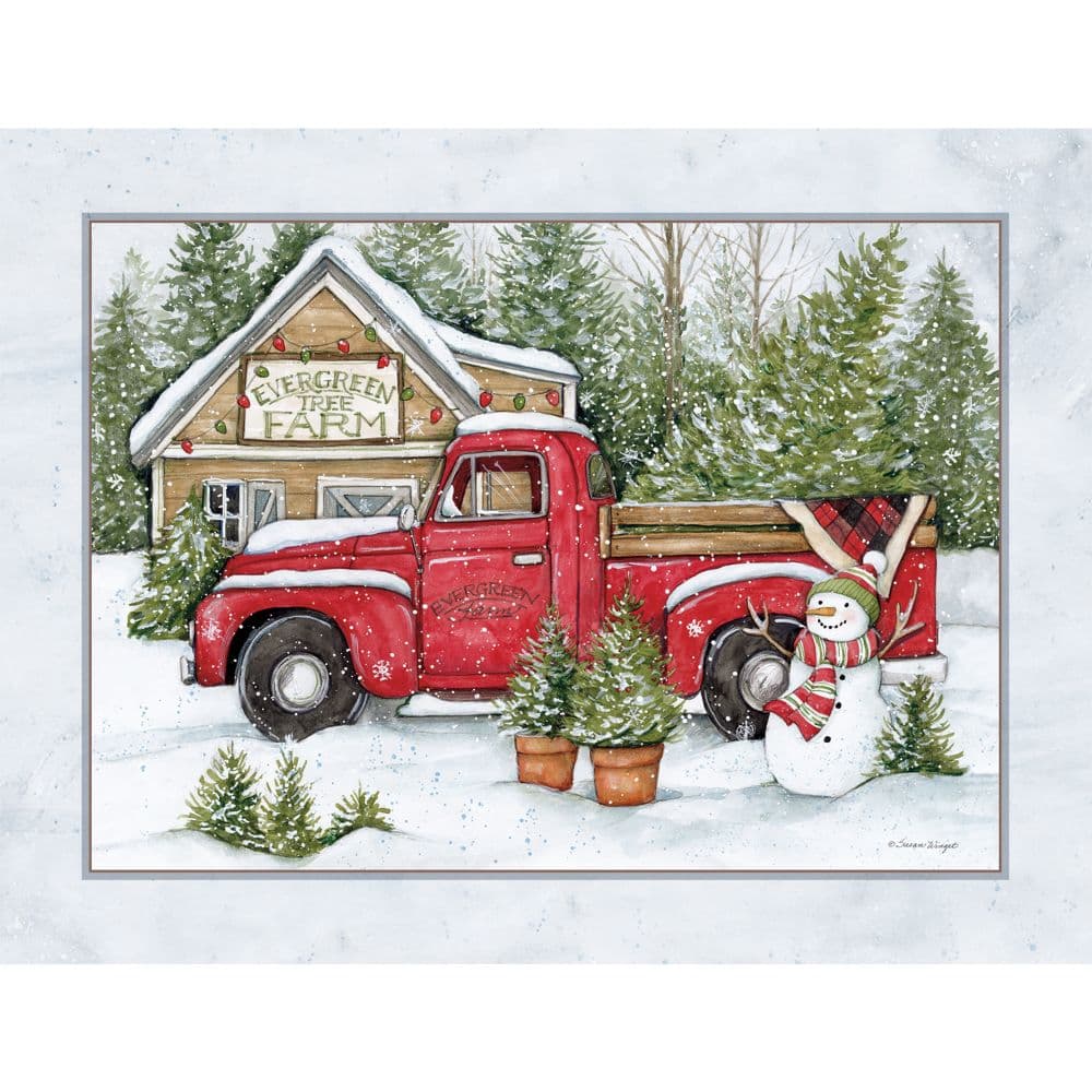 LANG 2-Jahresplaner „Truckin‘ Along 2024“ – Mit Kunstwerk Von Susan Winget, 8,9x16,5 Cm