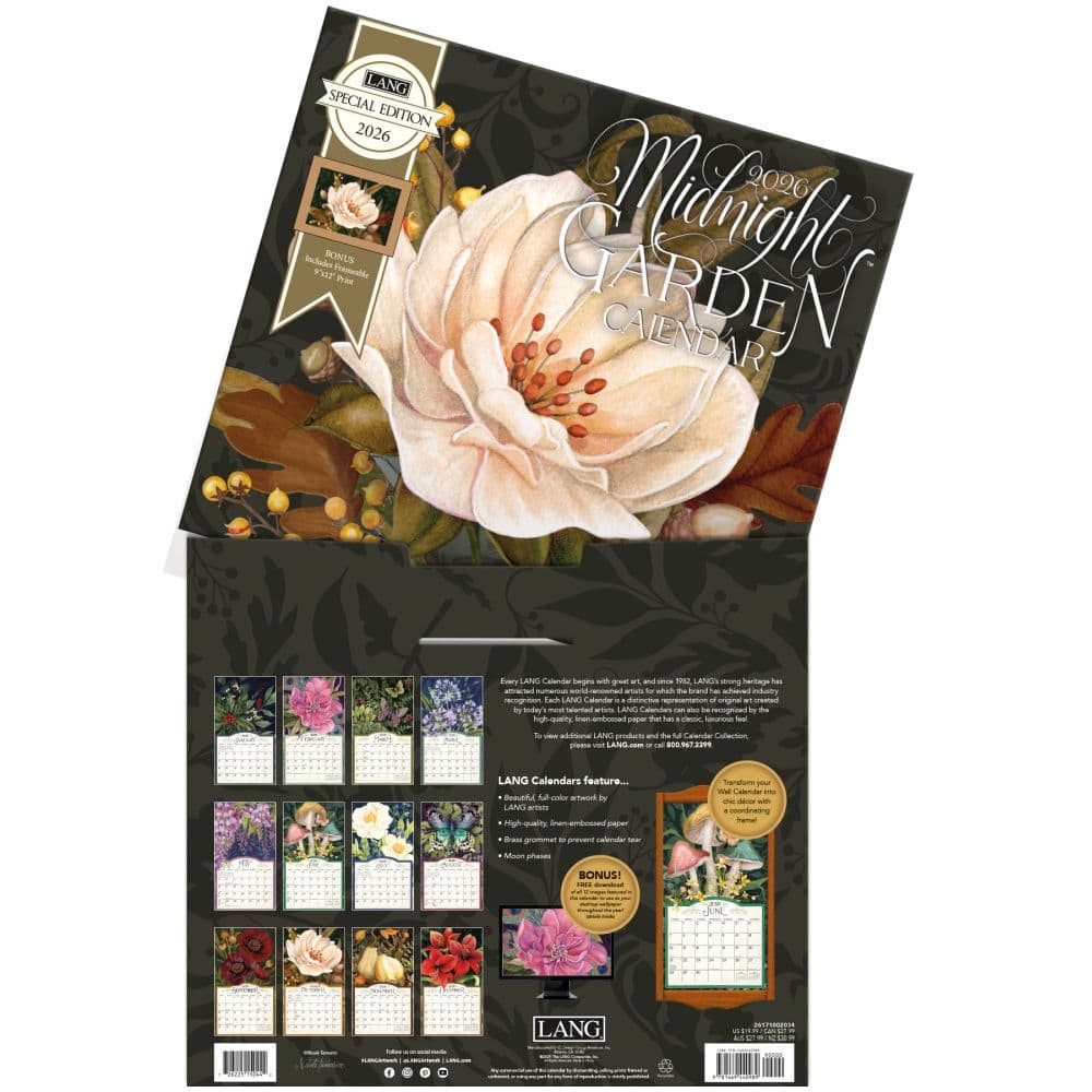 Midnight Garden Special Edition 2026 Wall Calendar - Calendars.com
