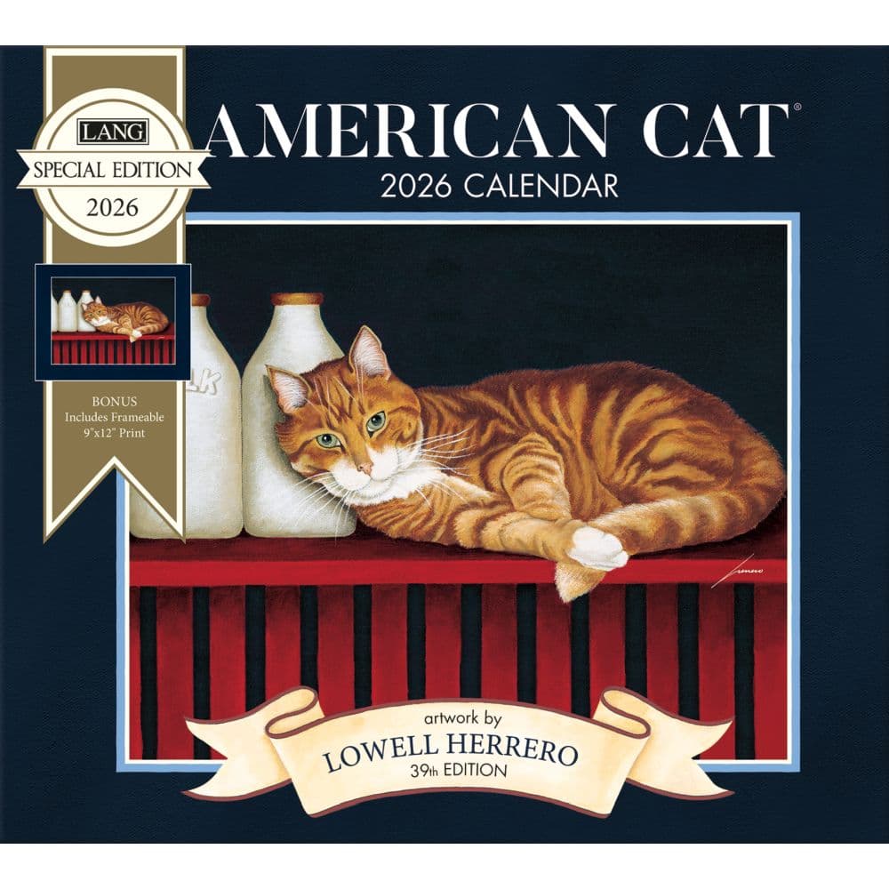 American Cat Special Edition 2026 Wall Calendar