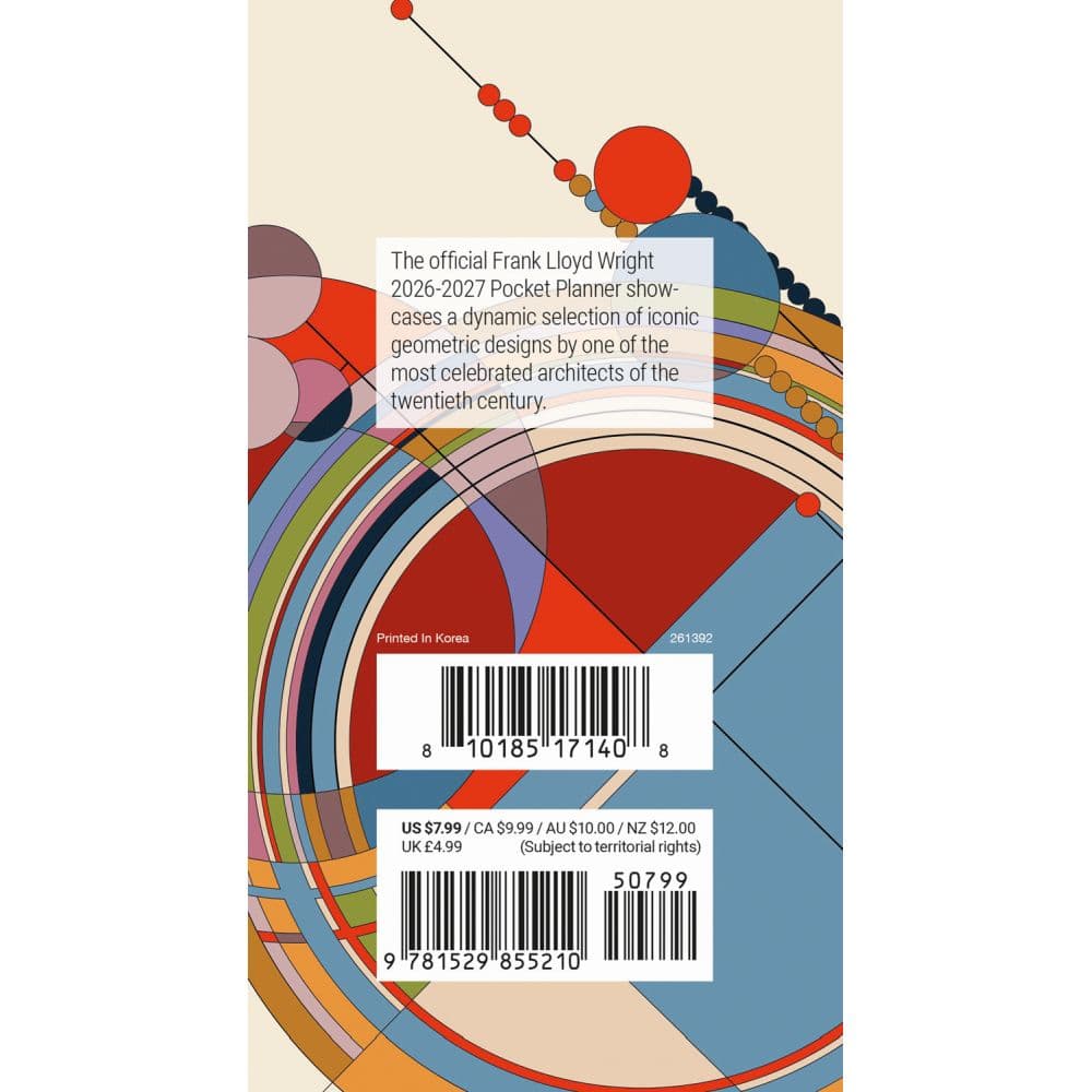 Frank Lloyd Wright 2 Year 2026 Pocket Planner Fifth Alternate Image