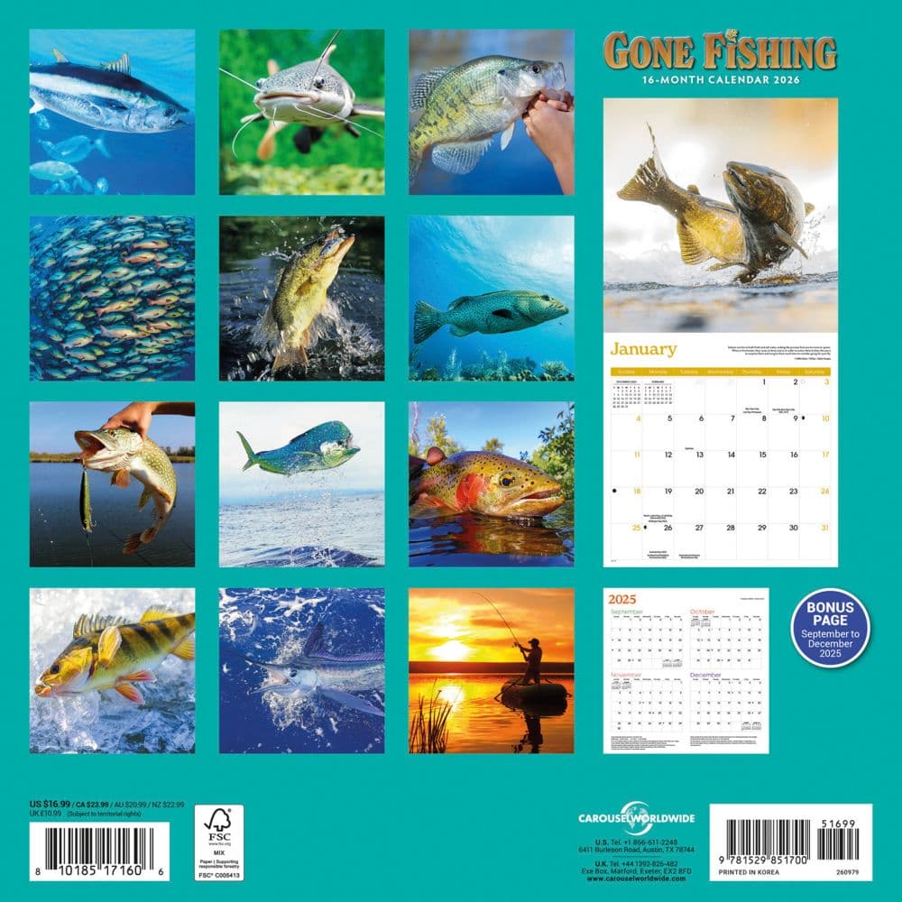Gone Fishing 2026 Wall Calendar First Alternate Image