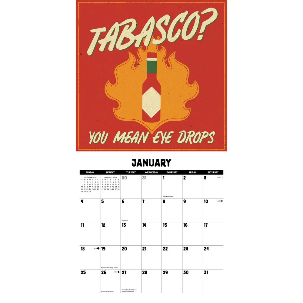 Tough Guys 2026 Wall Calendar