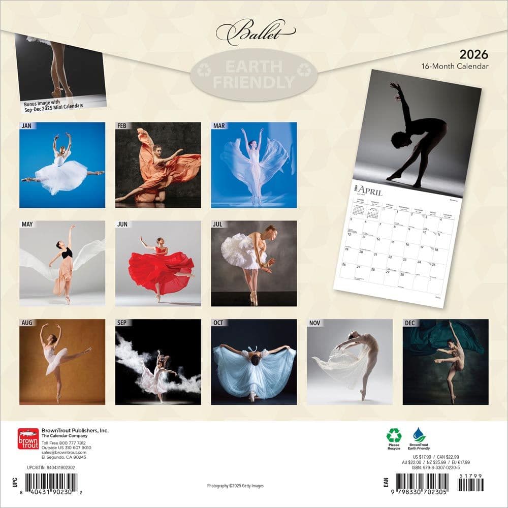 V&A: Ballet Wall Calendar 2026 (Art Calendar): : Flame Tree Studio: 9781835623831