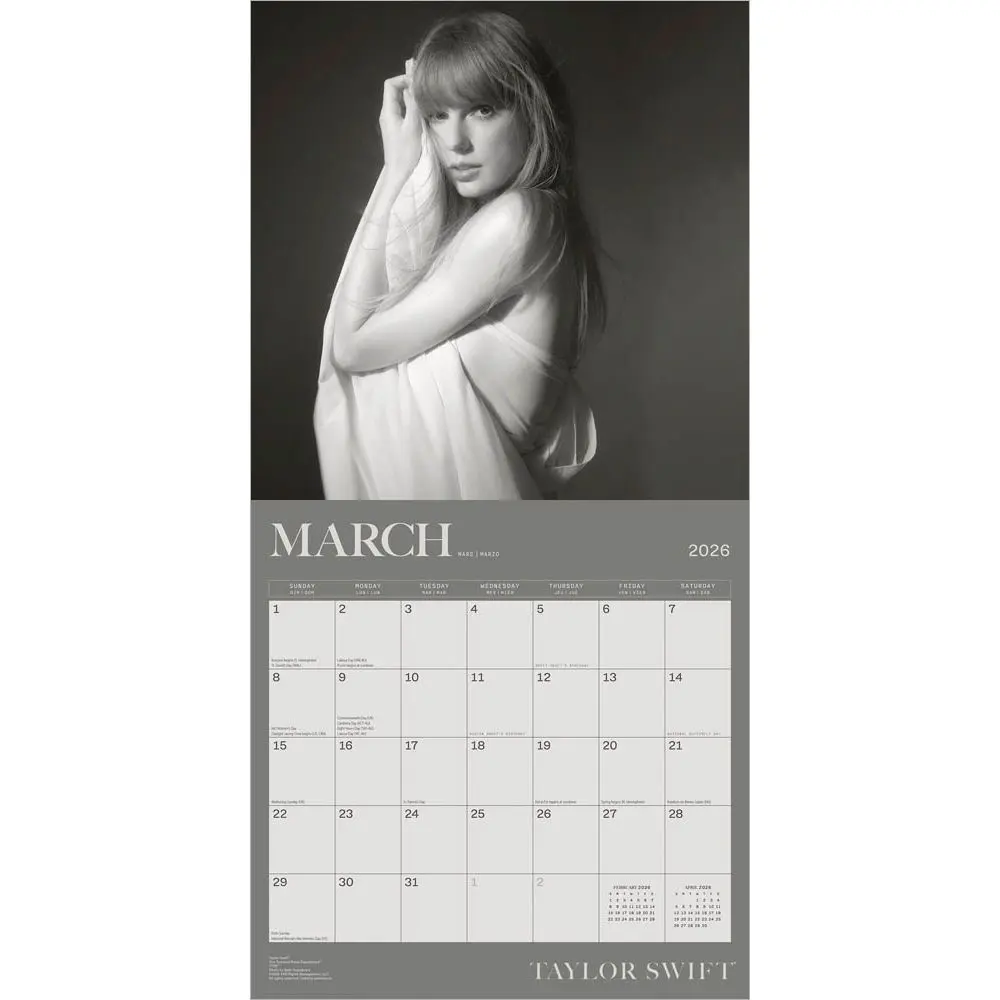 Taylor Swift 18 Month 2026 Wall Calendar