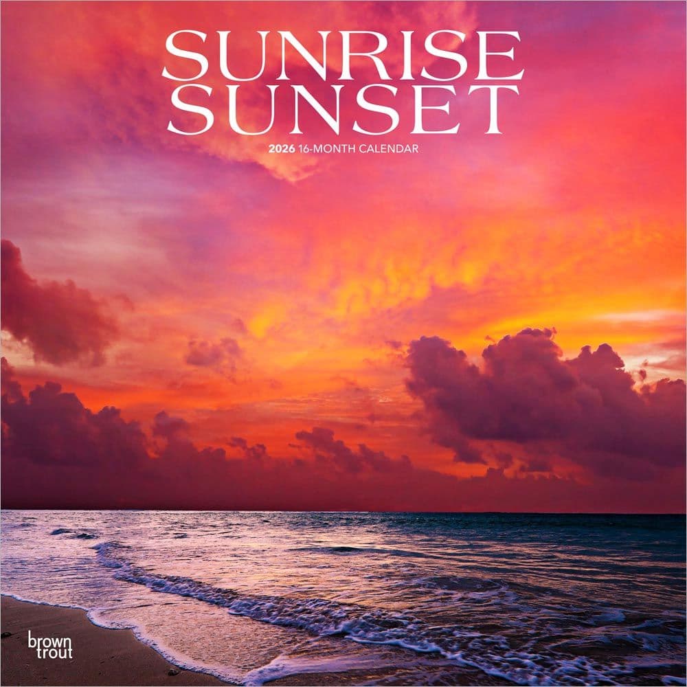 Sunrise Sunset 2026 Wall Calendar  Main Product Image