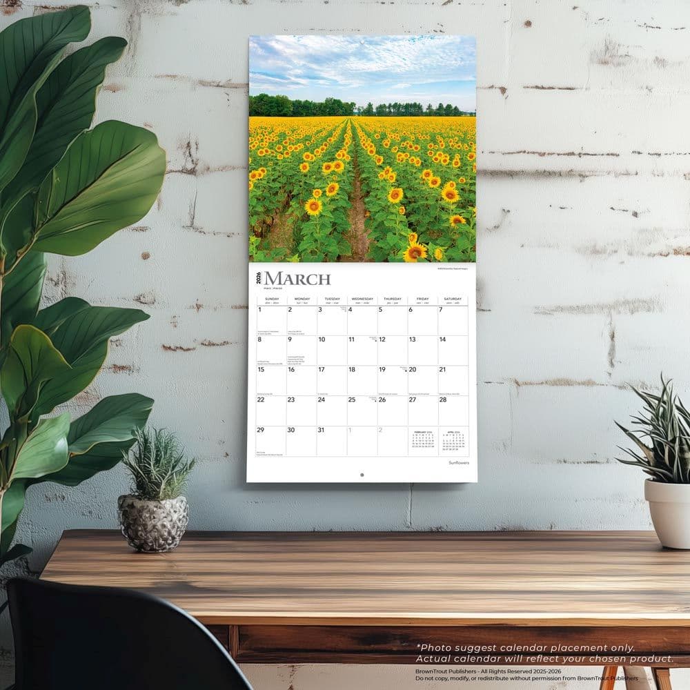 Sunflowers 2026 Wall Calendar Fourth Alternate Image