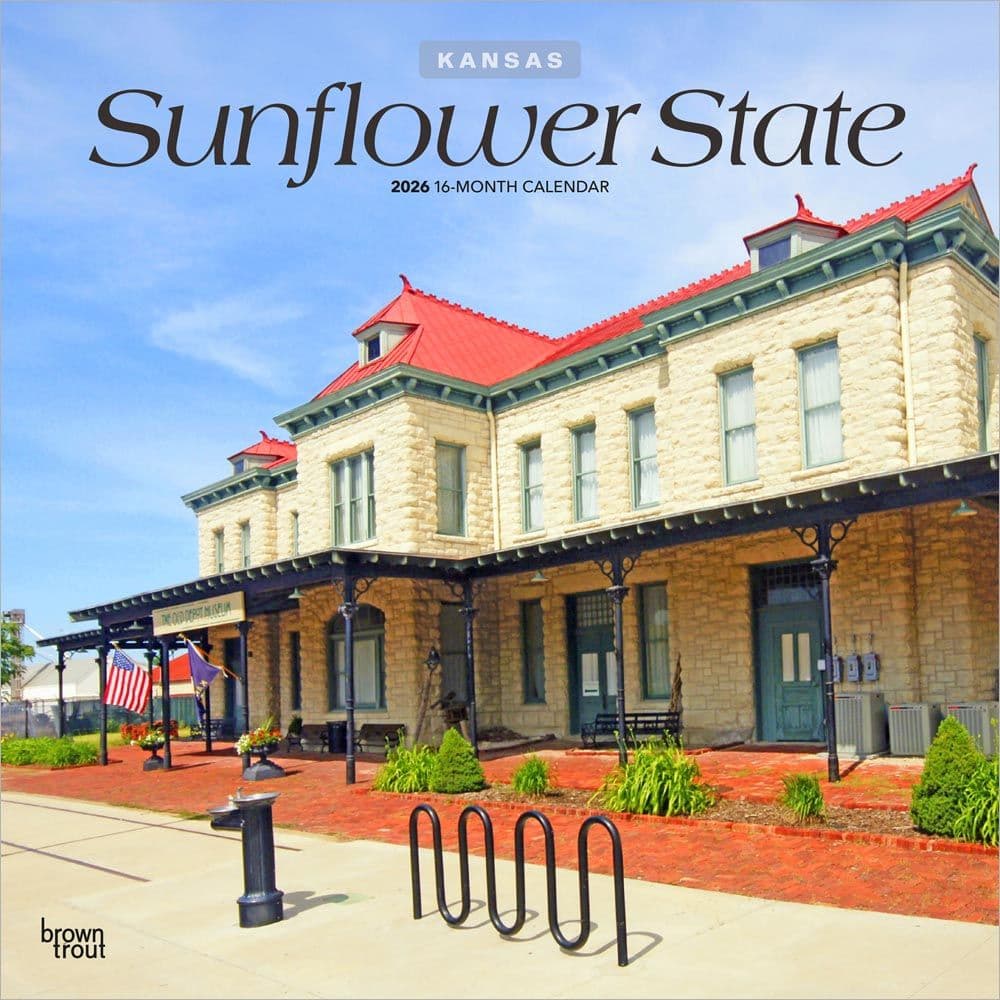 Sunflower State Kansas Places 2026 Wall Calendar Main Product Image