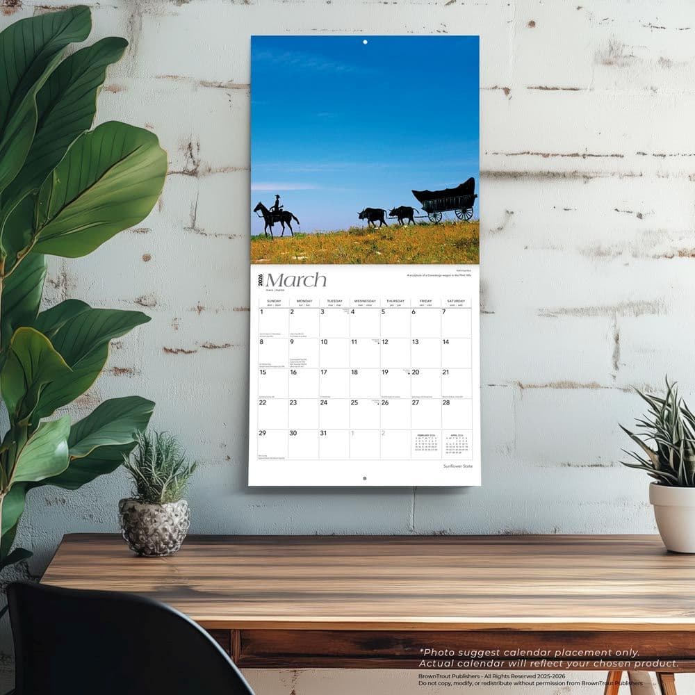 Sunflower State Kansas Places 2026 Wall Calendar Fourth Alternate Image