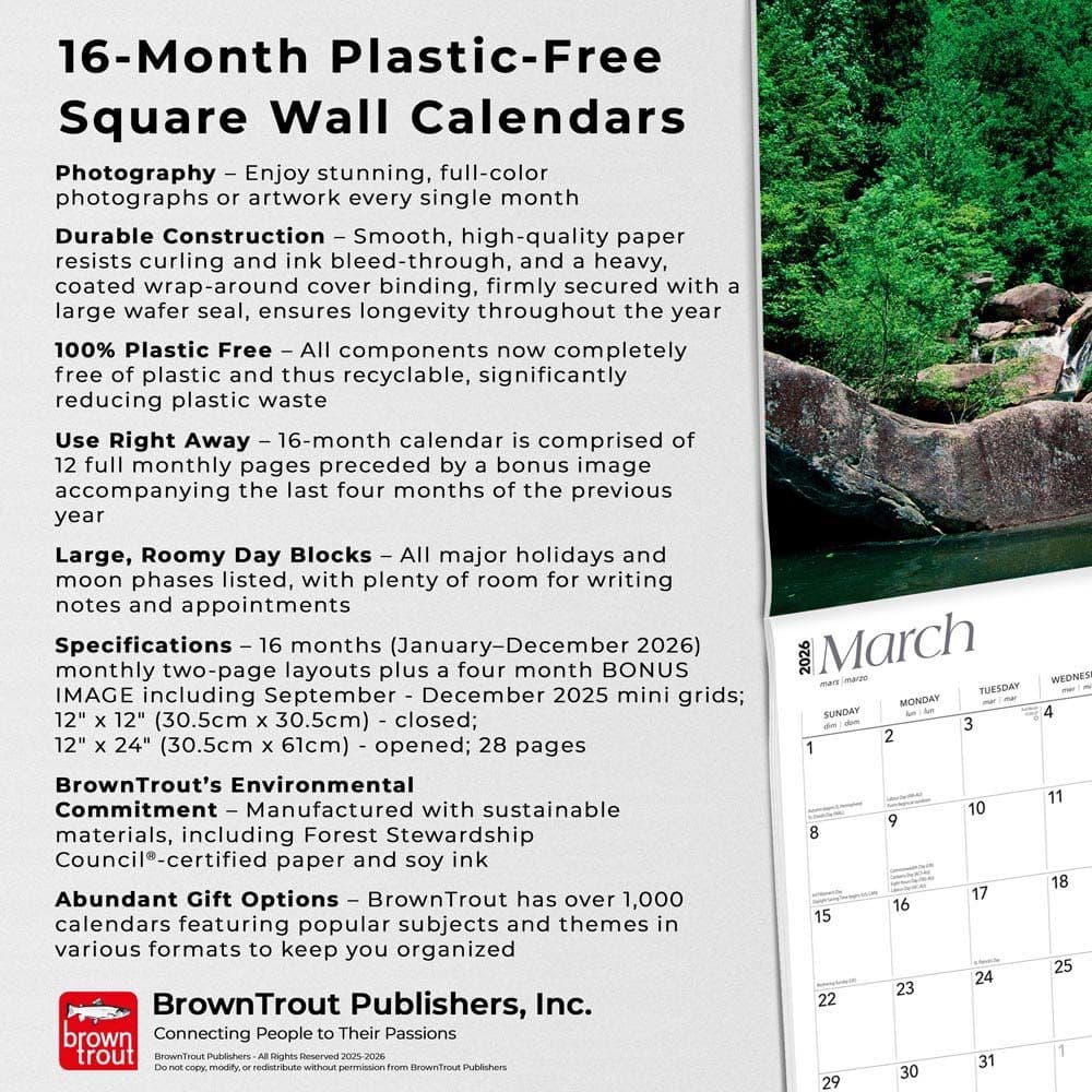 South Carolina Wild and Scenic 2026 Wall Calendar Fifth Alternate Image