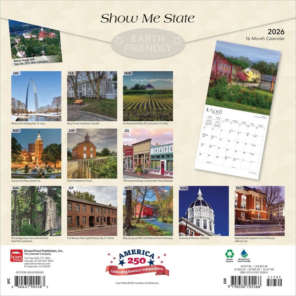 Show Me State Missouri 2026 Wall Calendar First Alternate Image