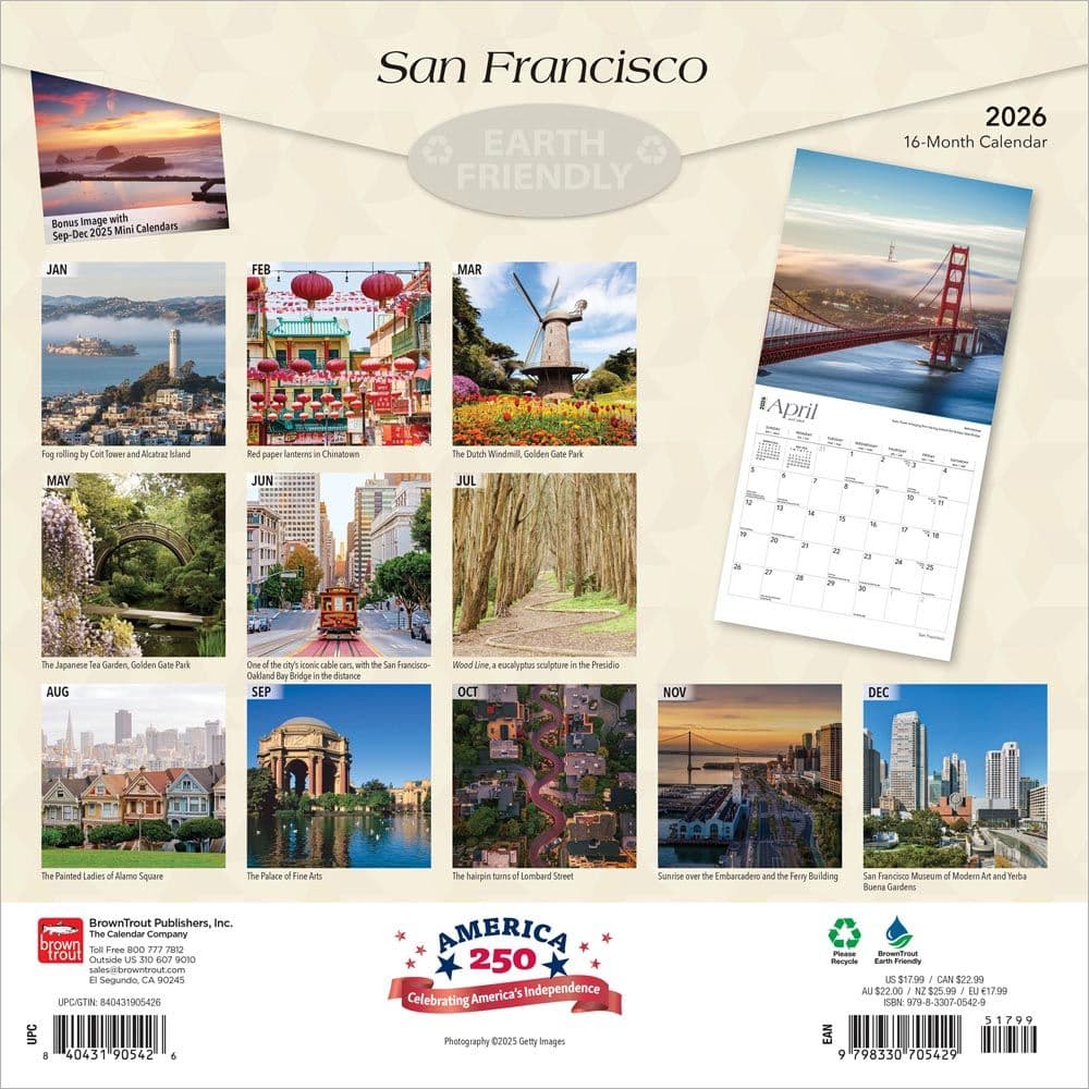 San Francisco 2026 Wall Calendar First Alternate Image