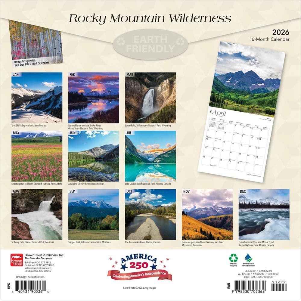 Rocky Mountain Wilderness 2026 Wall Calendar First Alternate Image