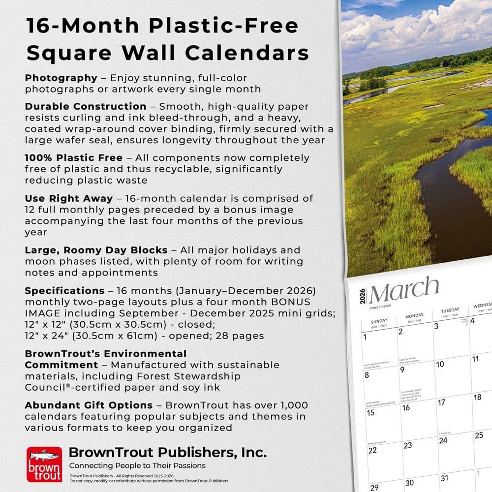 Rhode Island 2026 Wall Calendar Fifth Alternate Image