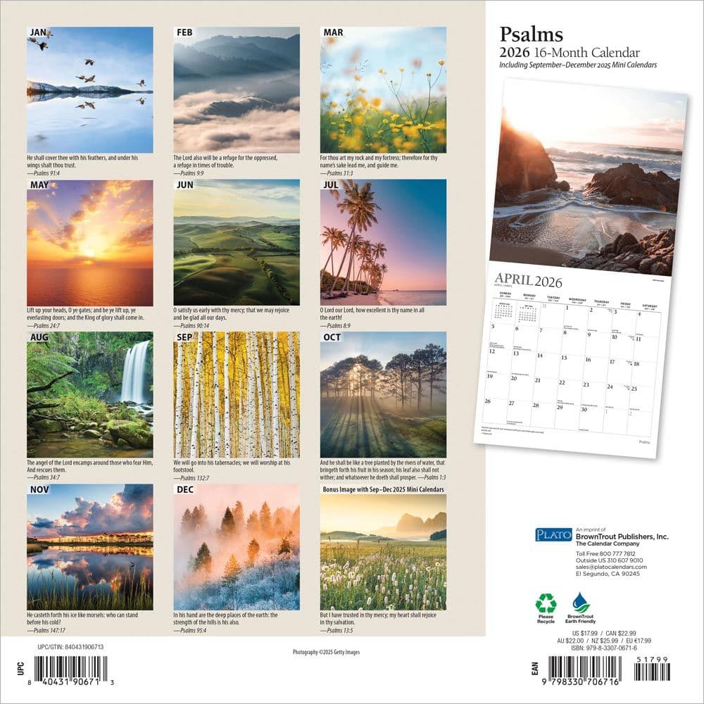 Psalms Plato 2026 Wall Calendar First Alternate Image