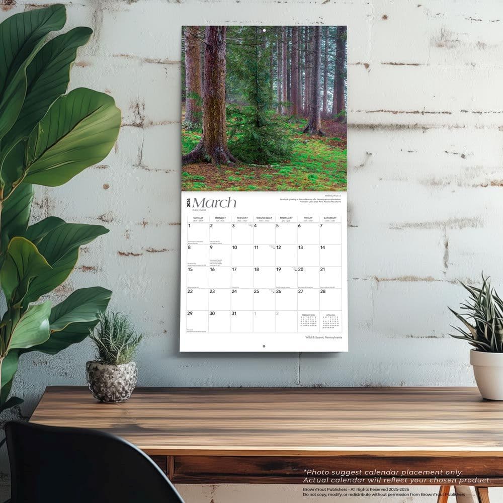 Pennsylvania Wild and Scenic 2026 Wall Calendar Fourth Alternate Image