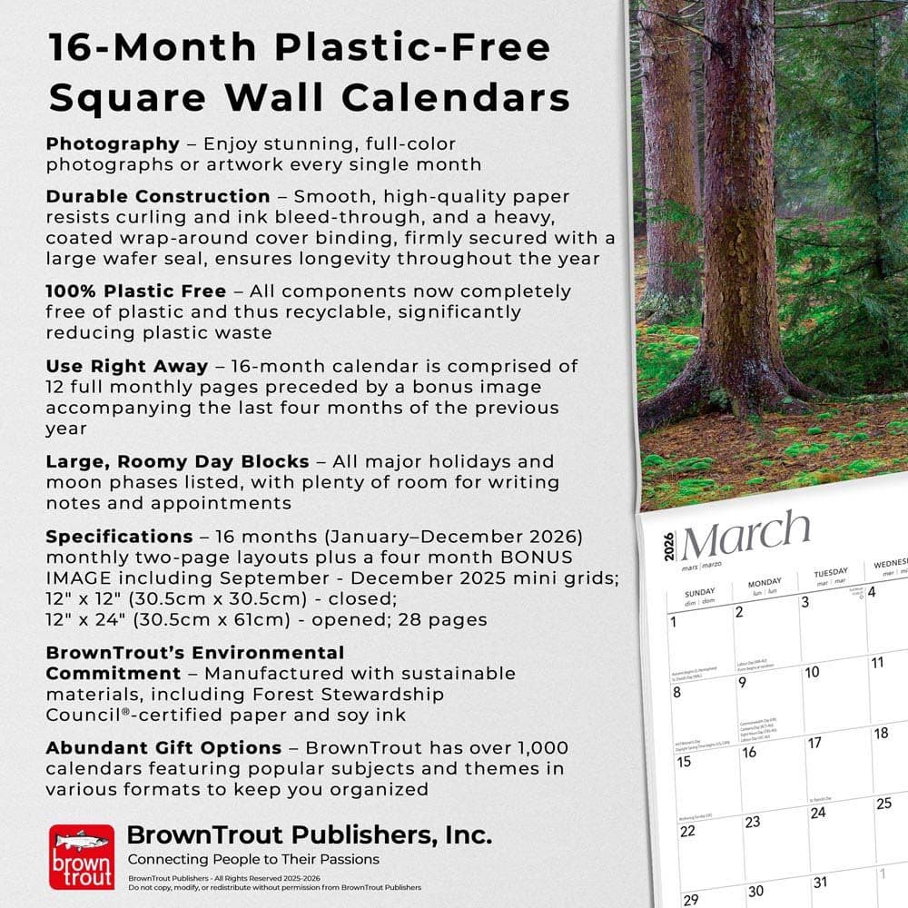 Pennsylvania Wild and Scenic 2026 Wall Calendar Fifth Alternate Image