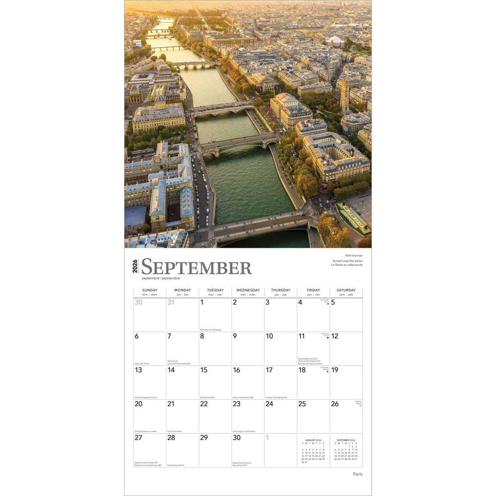 Paris 2026 Wall Calendar Third Alternate Image