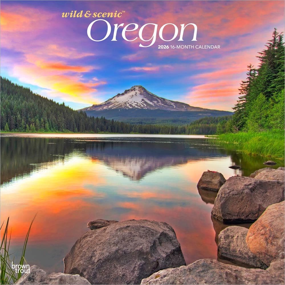 Oregon Wild and Scenic 2026 Wall Calendar Main Product Image