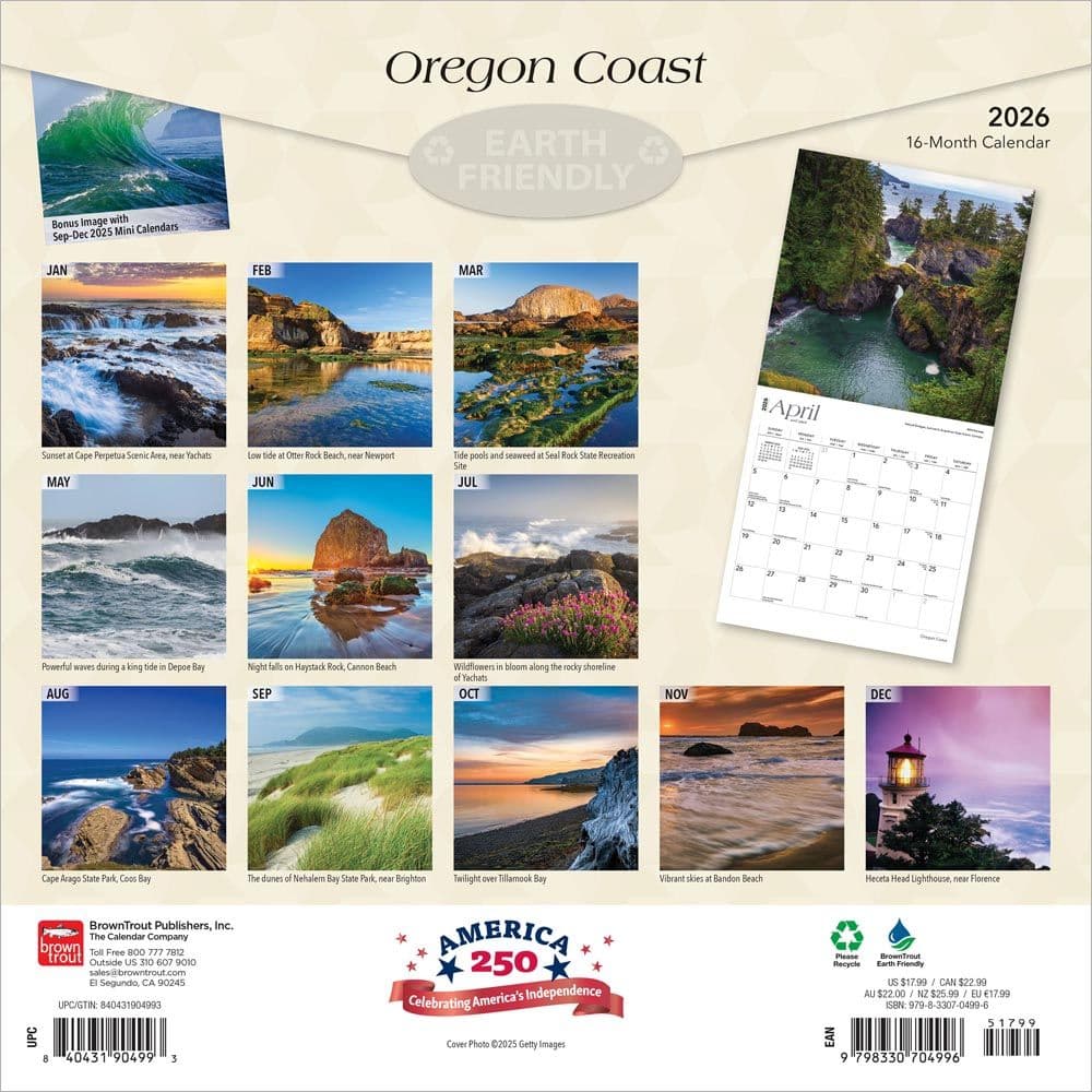 Oregon Coast 2026 Wall Calendar First Alternate Image