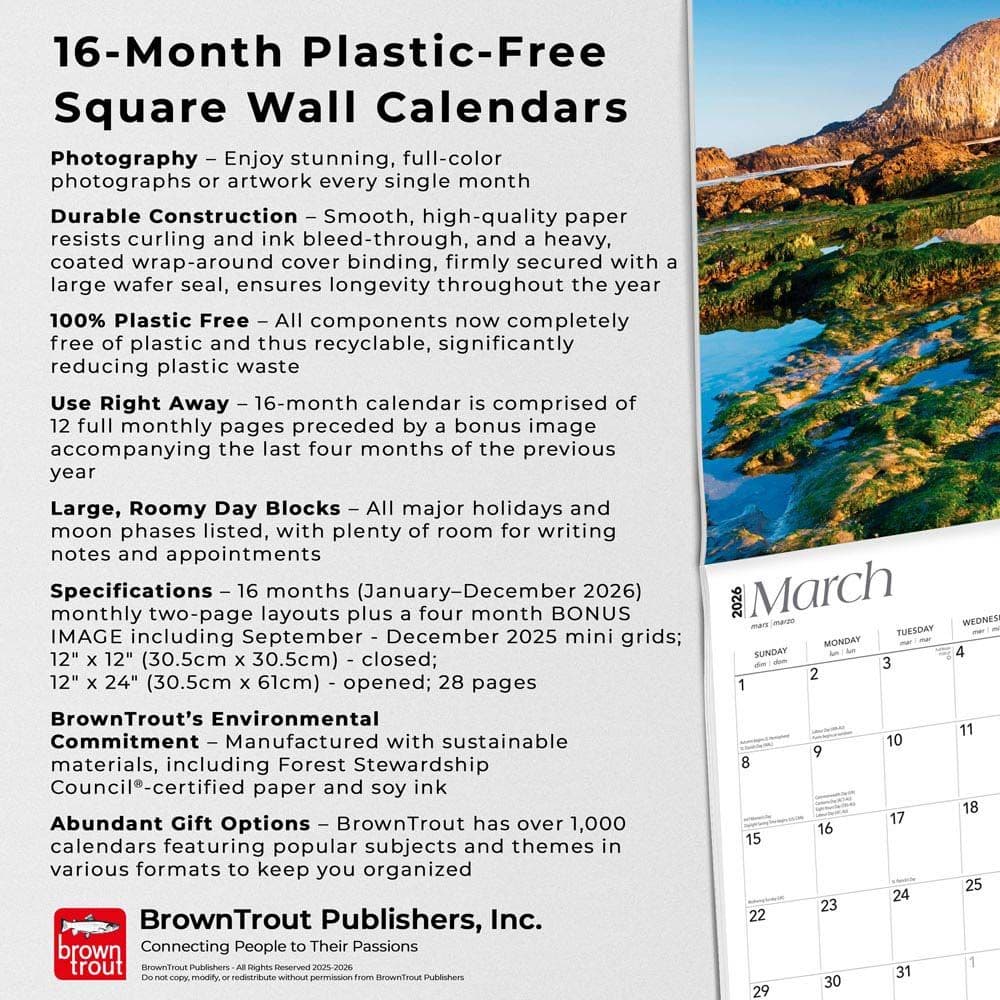Oregon Coast 2026 Wall Calendar Fifth Alternate Image