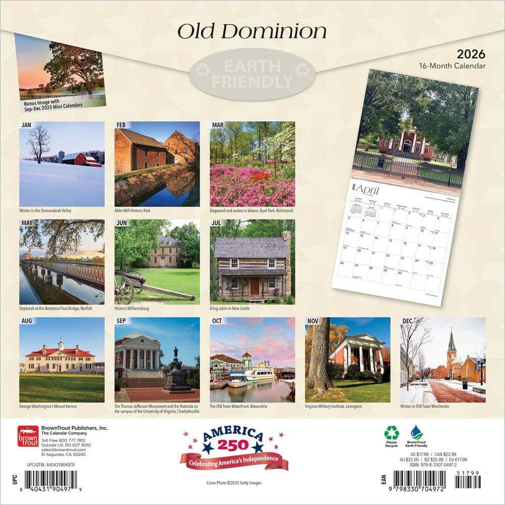 Virginia Places 2026 Wall Calendar First Alternate Image