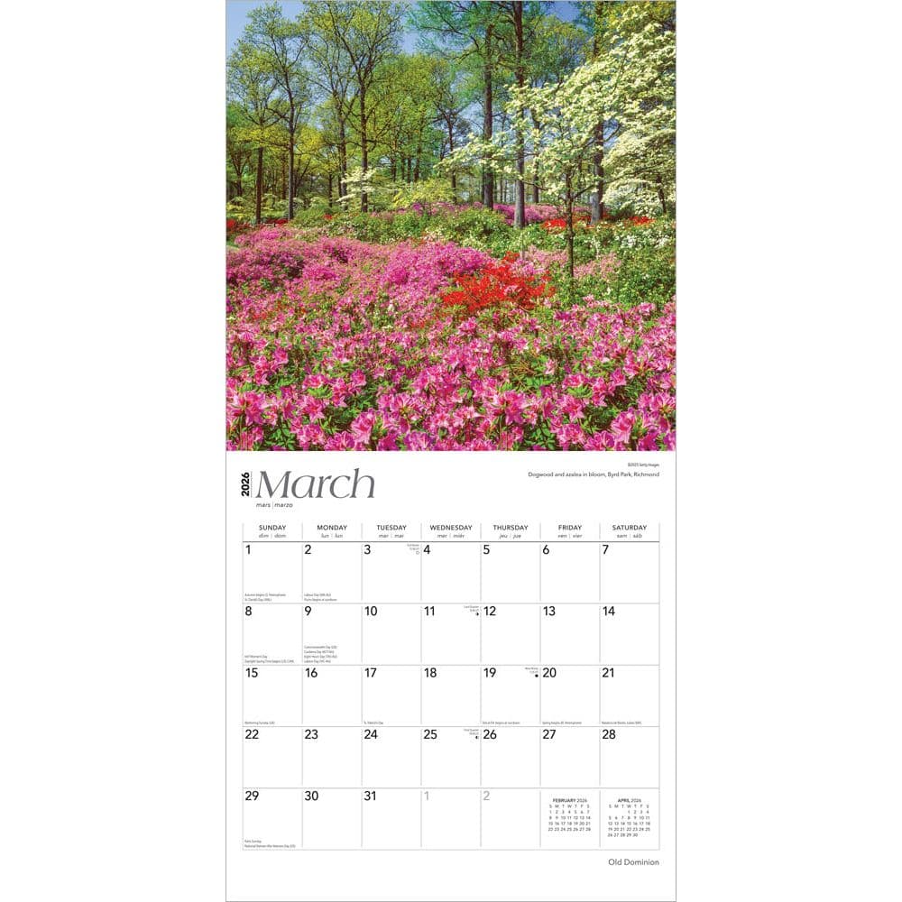 Virginia Places 2026 Wall Calendar Second Alternate Image