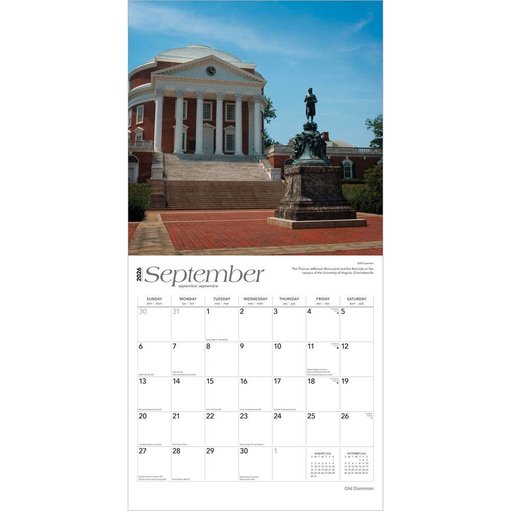 Virginia Places 2026 Wall Calendar Third Alternate Image