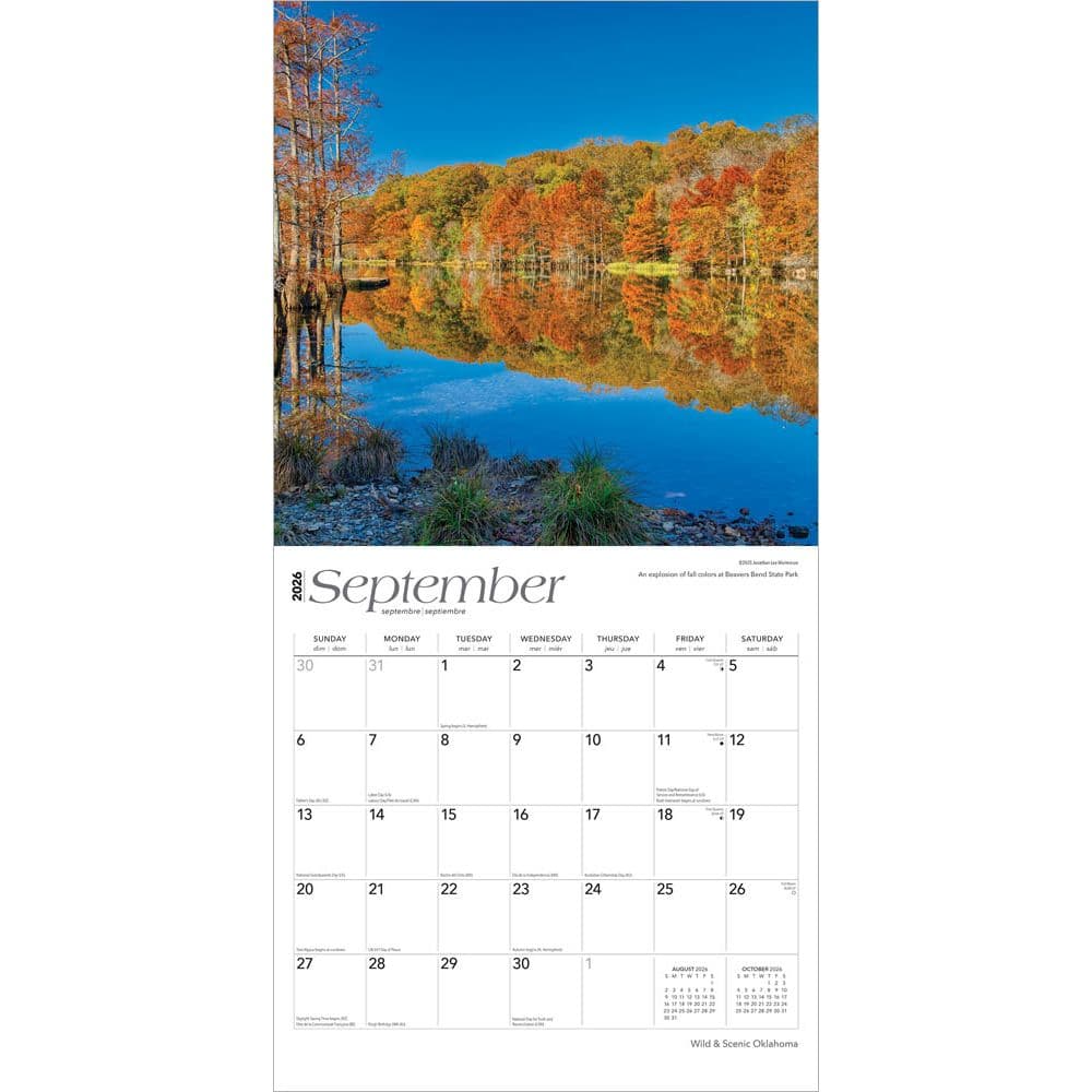 Oklahoma Wild and Scenic 2026 Wall Calendar Third Alternate Image