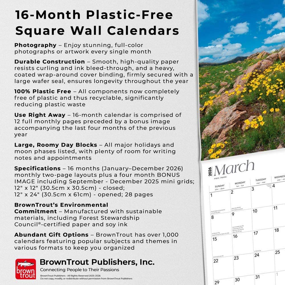 Oklahoma Wild and Scenic 2026 Wall Calendar Fifth Alternate Image