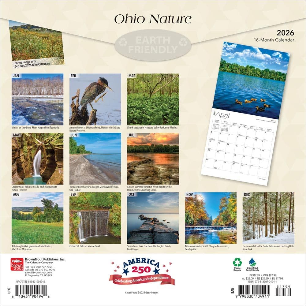 Ohio Nature 2026 Wall Calendar First Alternate Image