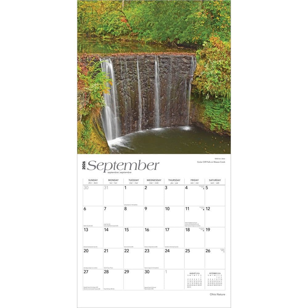 Ohio Nature 2026 Wall Calendar Third Alternate Image