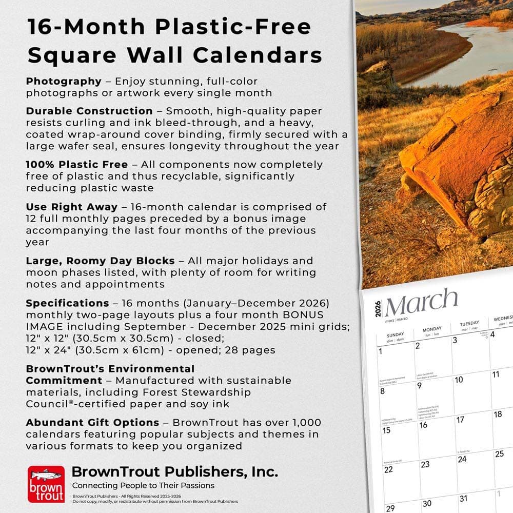 North Dakota 2026 Wall Calendar Fifth Alternate Image