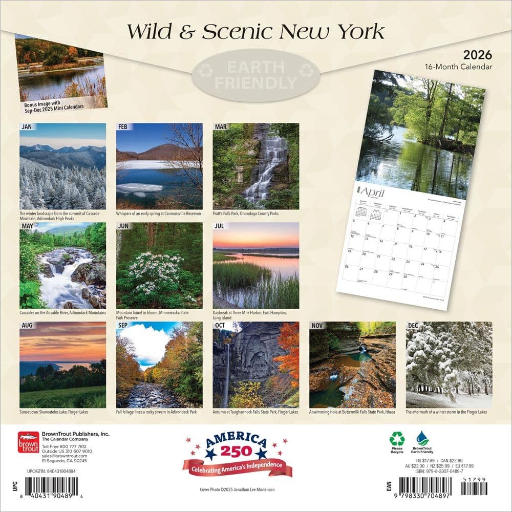 New York Wild and Scenic 2026 Wall Calendar First Alternate Image