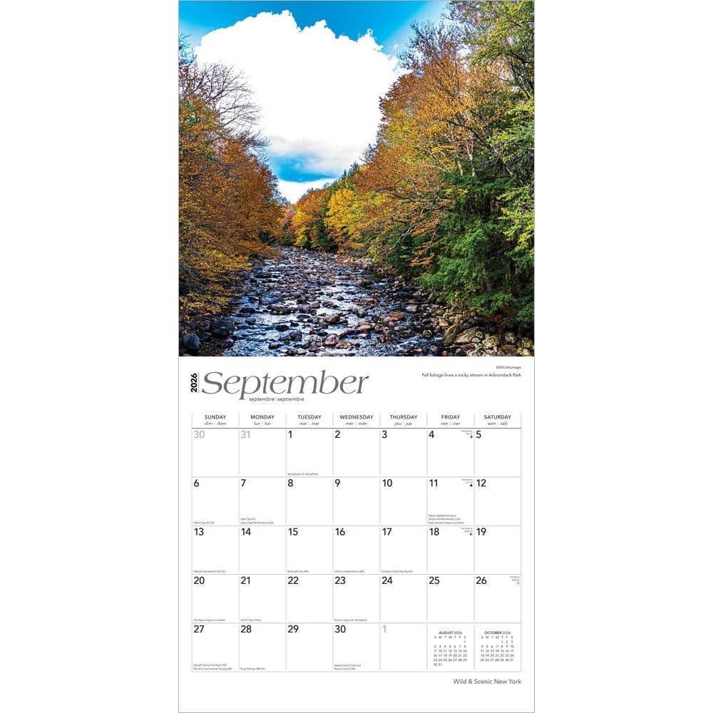 New York Wild and Scenic 2026 Wall Calendar Third Alternate Image