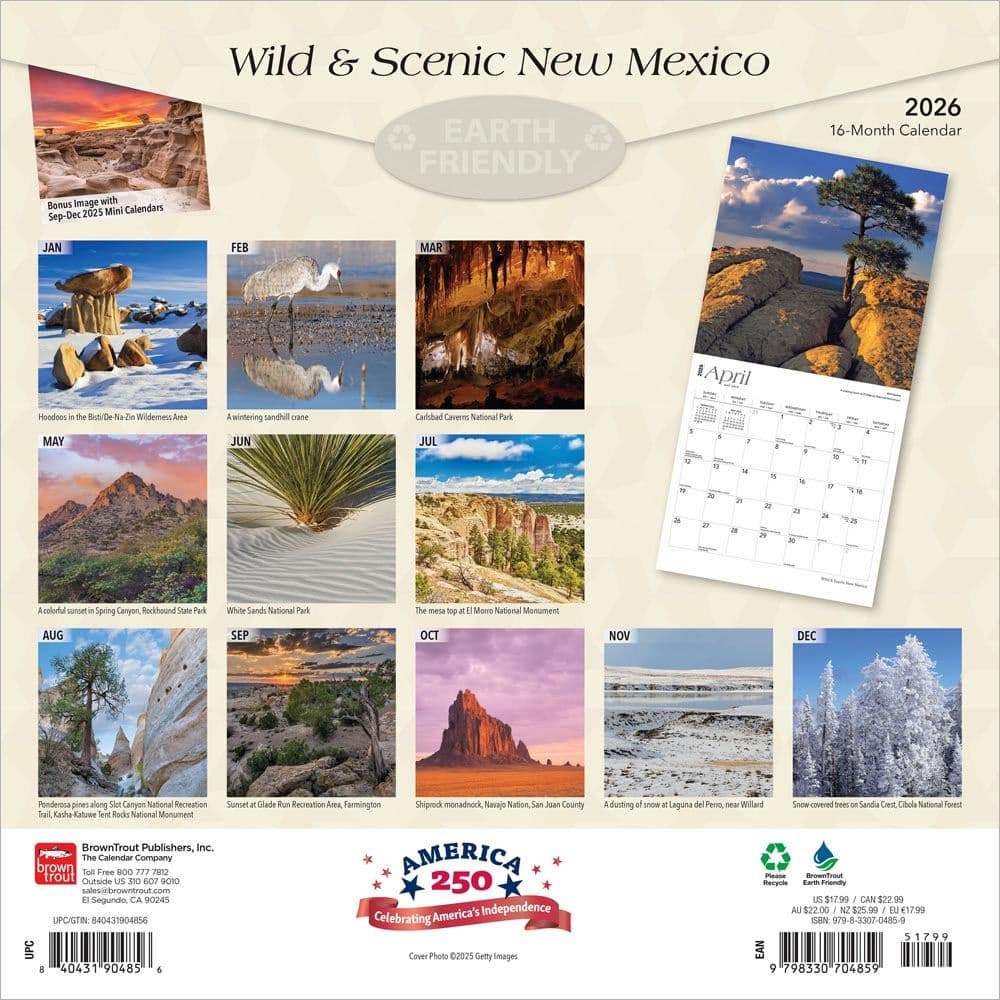 New Mexico Wild and Scenic 2026 Wall Calendar First Alternate Image