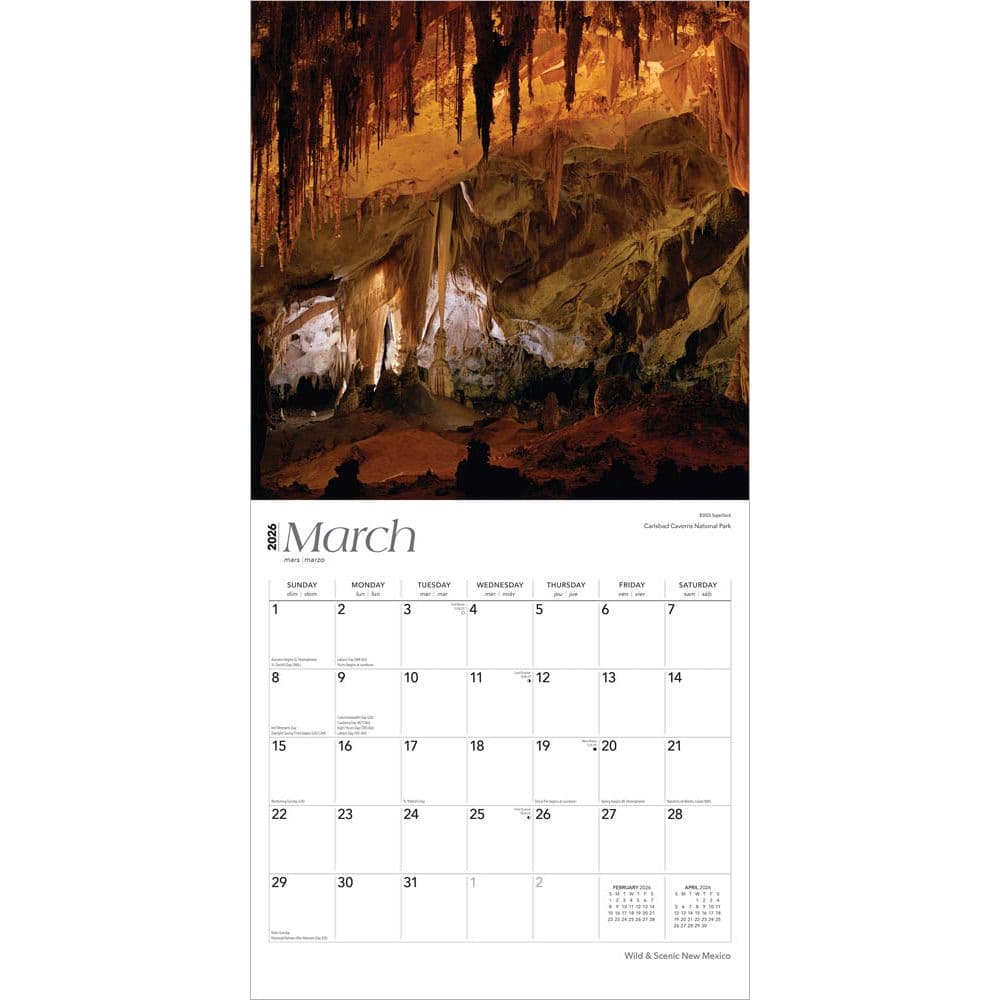 New Mexico Wild and Scenic 2026 Wall Calendar Second Alternate Image