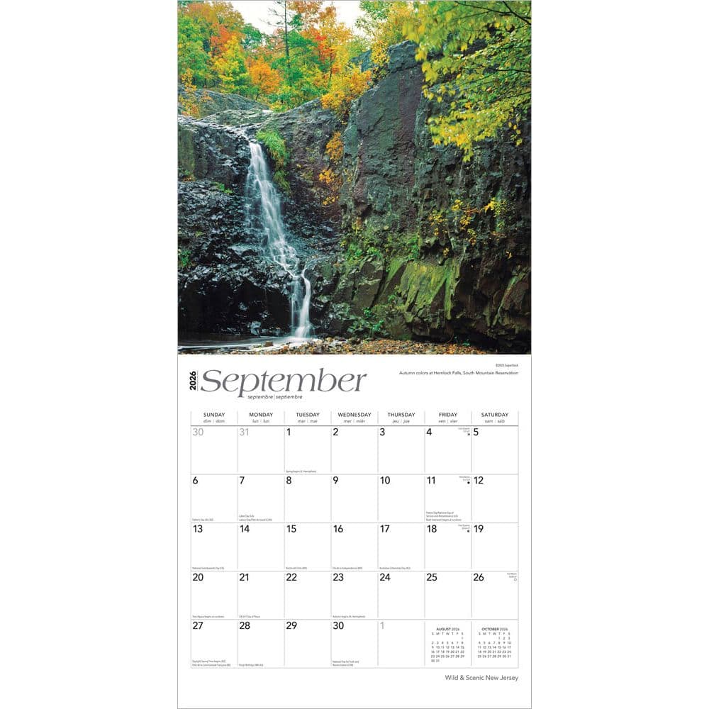 New Jersey Wild and Scenic 2026 Wall Calendar Third Alternate Image