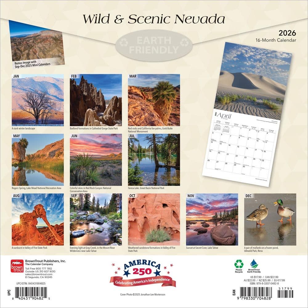 Nevada Wild and Scenic 2026 Wall Calendar First Alternate Image