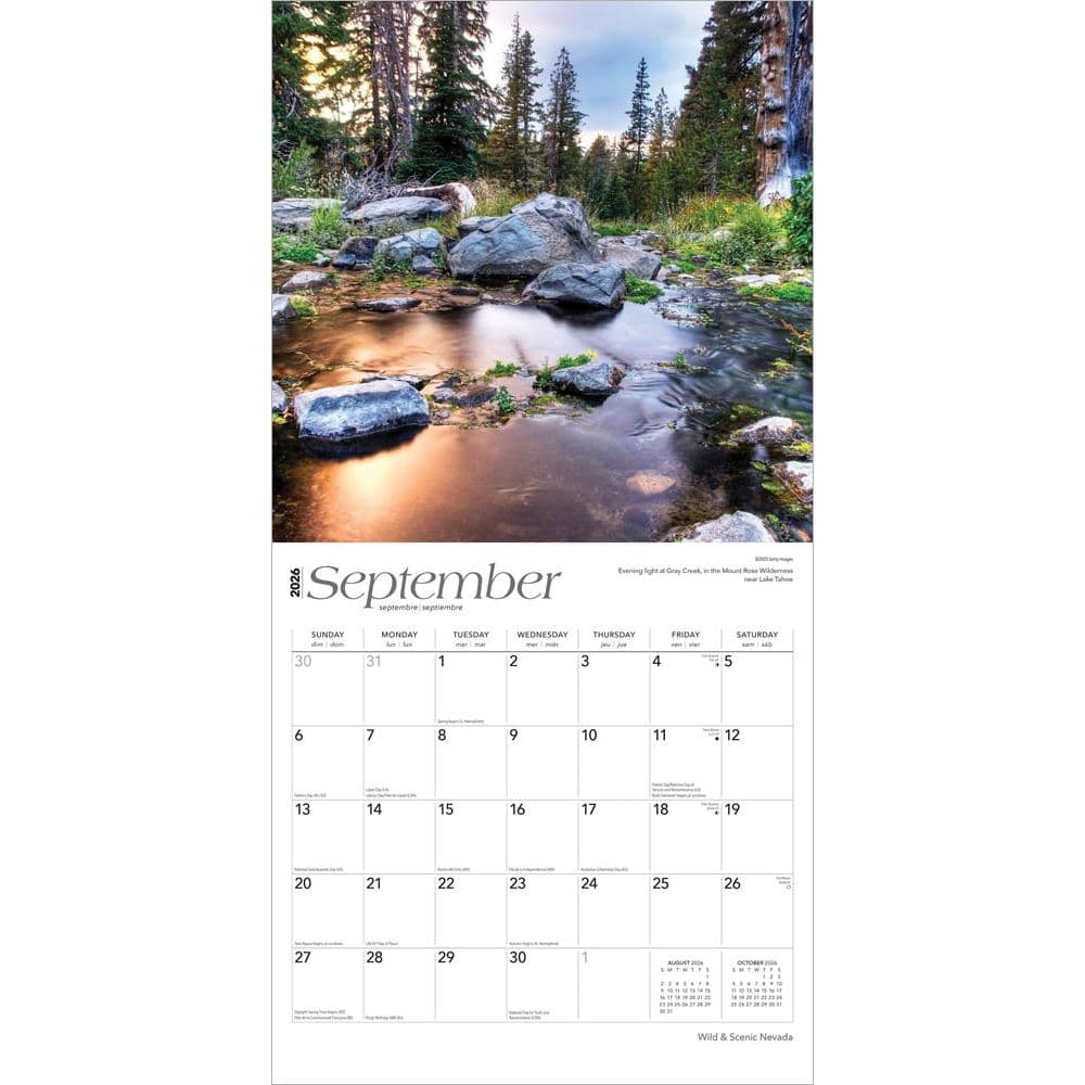 Nevada Wild and Scenic 2026 Wall Calendar Third Alternate Image