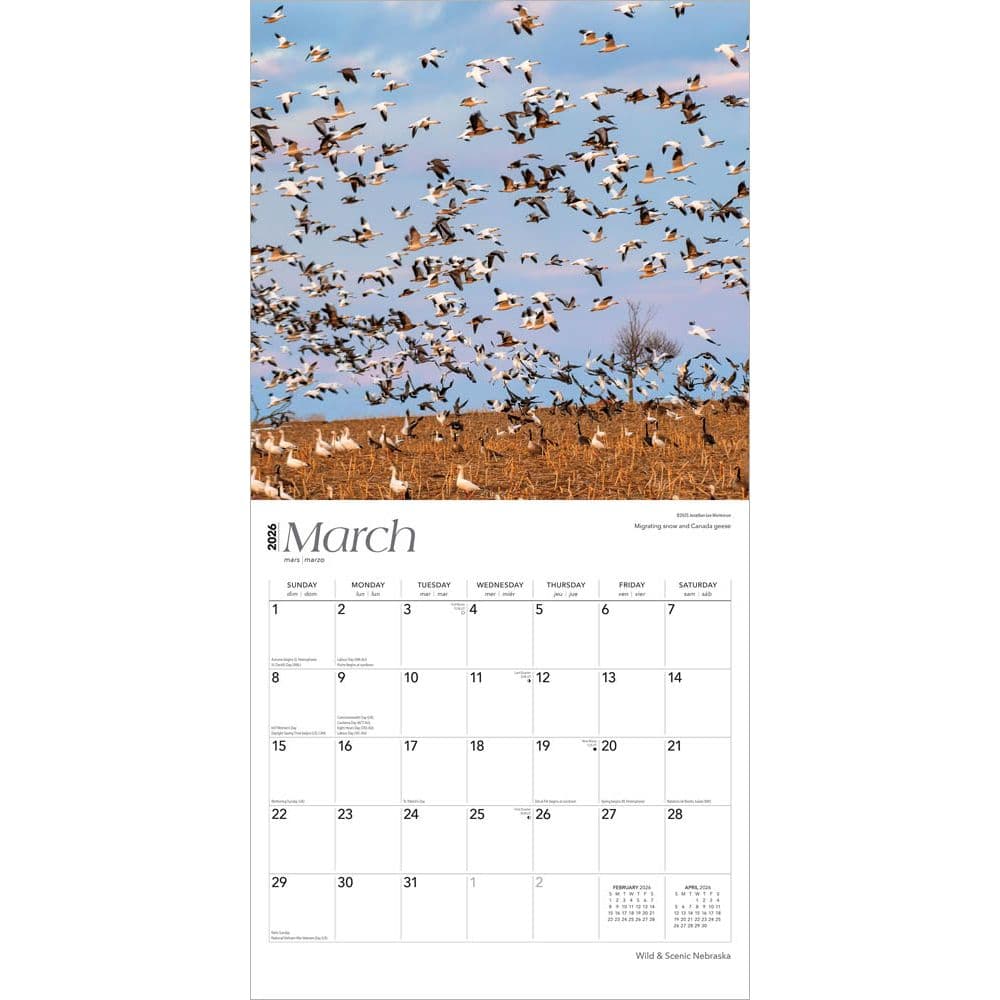 Nebraska Wild and Scenic 2026 Wall Calendar Second Alternate Image