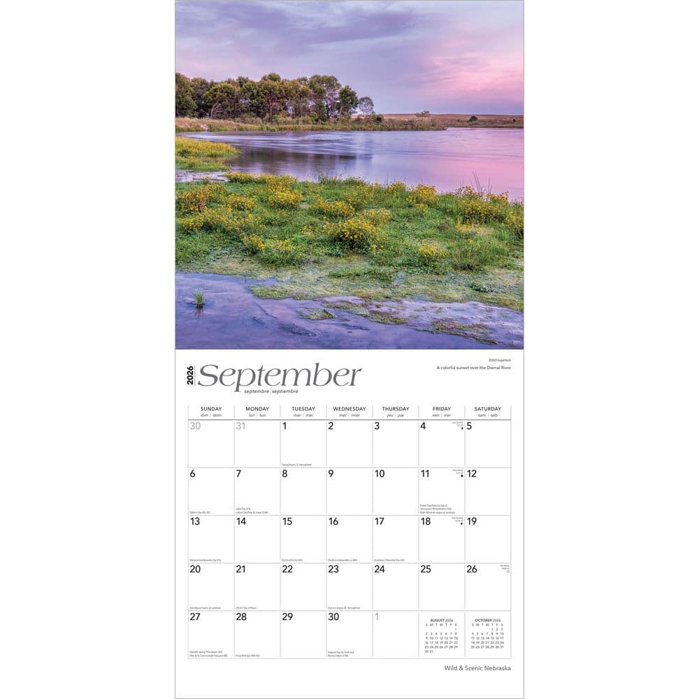 Nebraska Wild and Scenic 2026 Wall Calendar Third Alternate Image